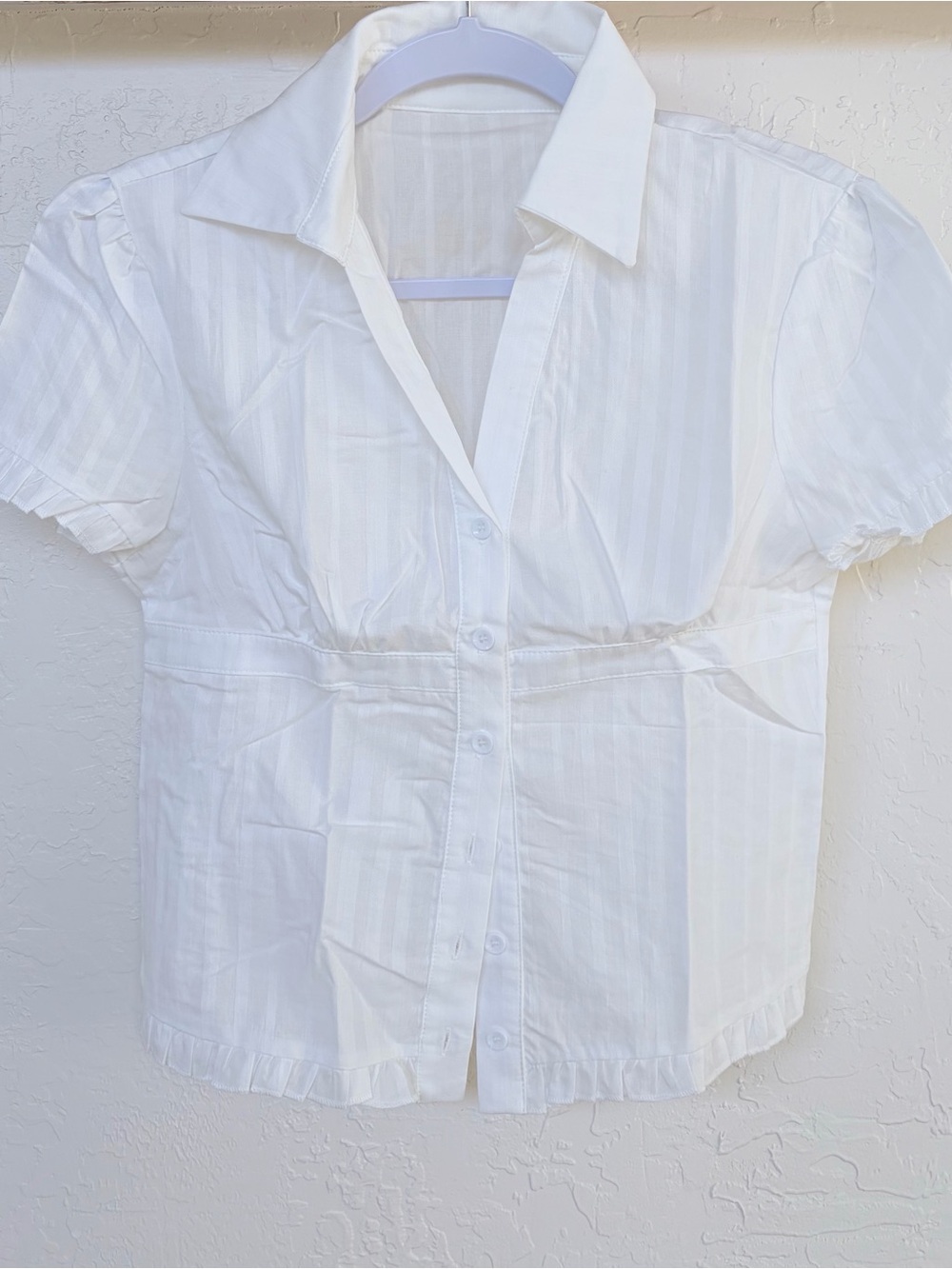 Short-Sleeve Button-Front Top - Picture 3 of 6